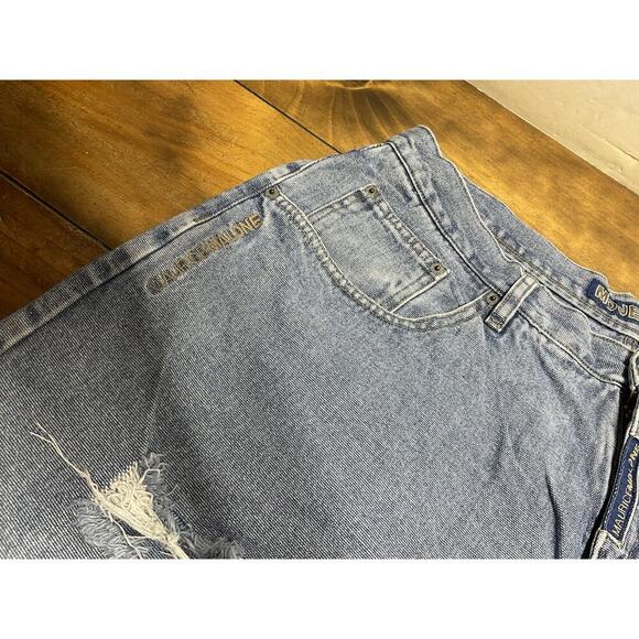 Maurice Malone Men’s Baggy Denim Shorts 90s Vintage Size 40 - Picture 3 of 13